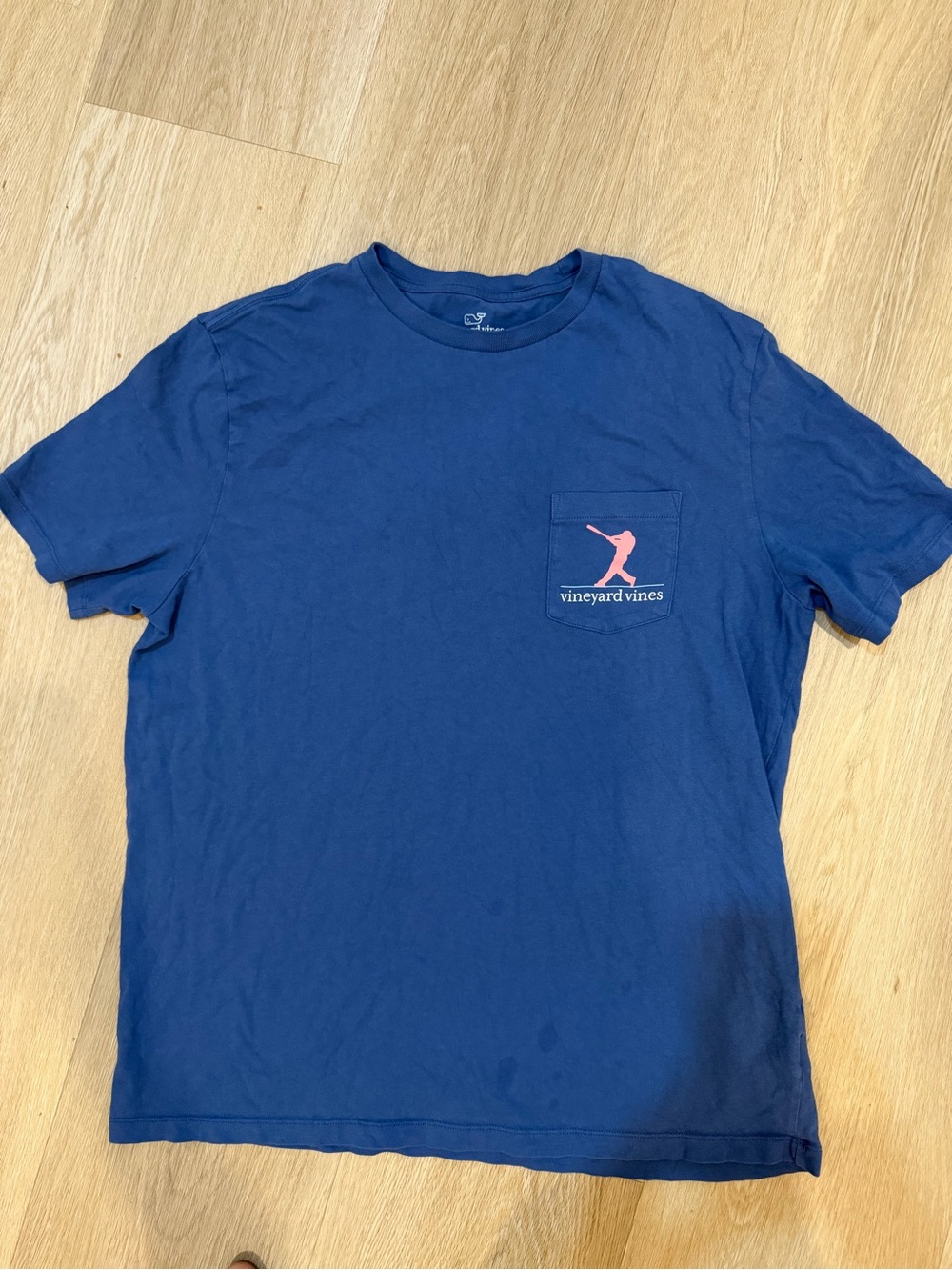 Vineyard Vines Baseball Graphic Pocket Tee Blue Size Large
